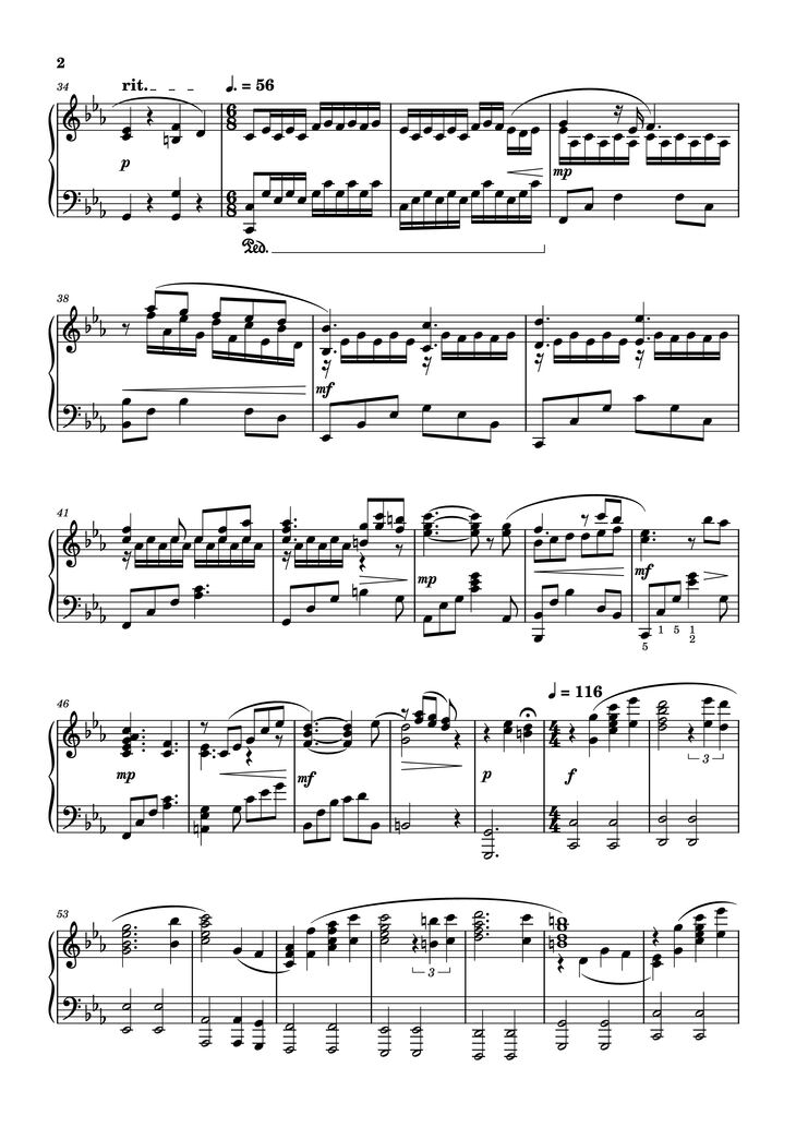 Page 2 of the piano sheet music PDF Piano – Alicia Piano by Lorien Testard