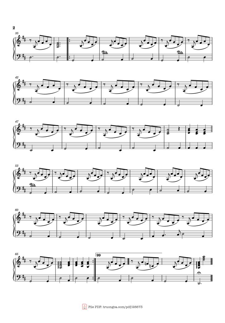 Page 2 of the piano sheet music PDF Piano – score-cd37aa1ce412023e2be9393da3da6624 Piano by Undefined