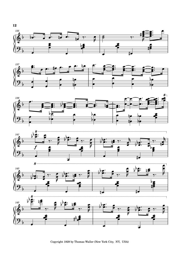 Page 12 of the piano sheet music PDF – Handful of Keys Piano by UrFavRagtimeGuy 