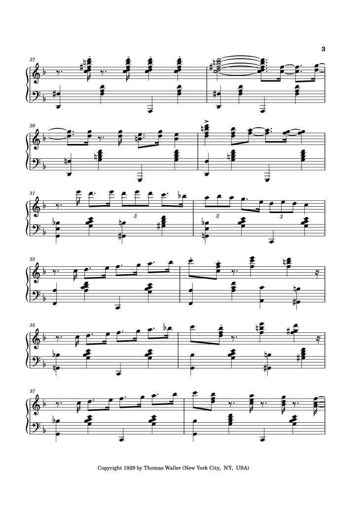 Page 3 of the piano sheet music PDF – Handful of Keys Piano by UrFavRagtimeGuy 