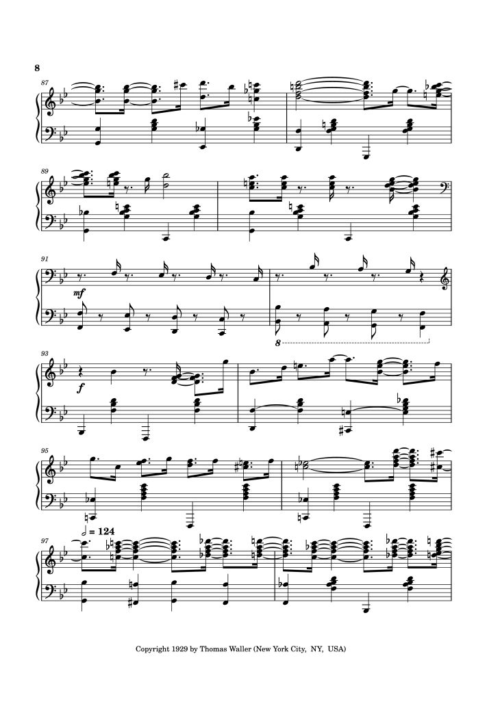 Page 8 of the piano sheet music PDF – Handful of Keys Piano by UrFavRagtimeGuy 