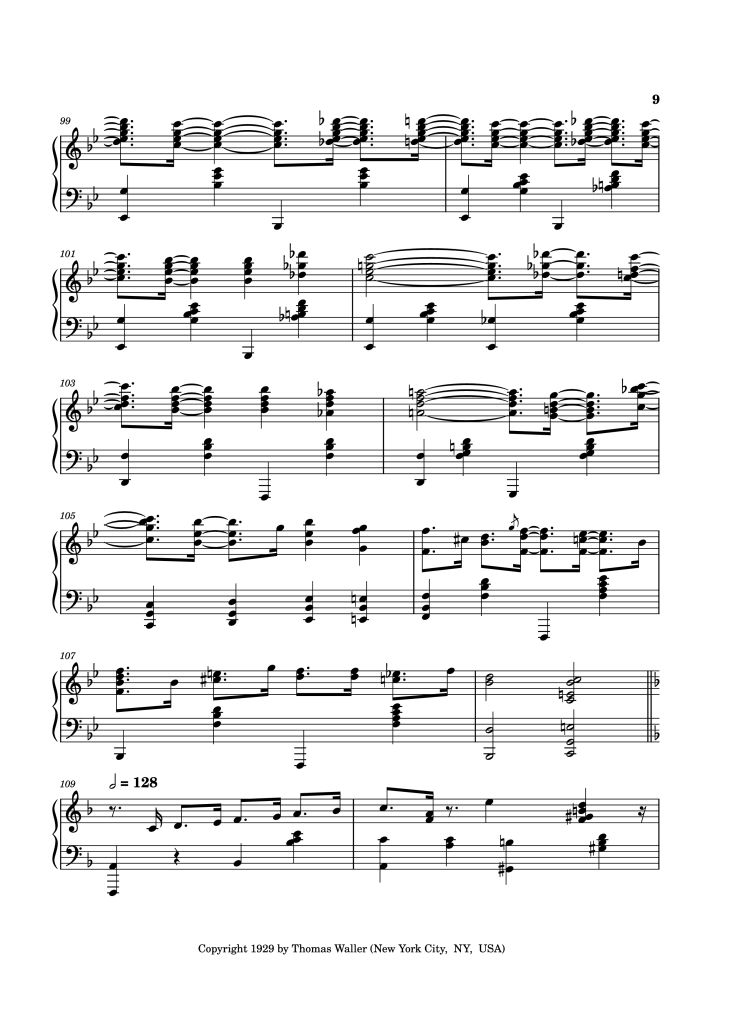 Page 9 of the piano sheet music PDF – Handful of Keys Piano by UrFavRagtimeGuy 