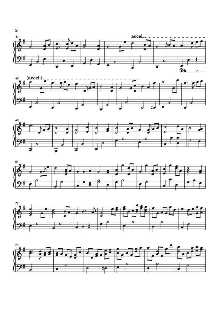 Page 2 of the piano sheet music PDF Piano – FINAL ONE Piano by Composed by: Haruka Nakamura