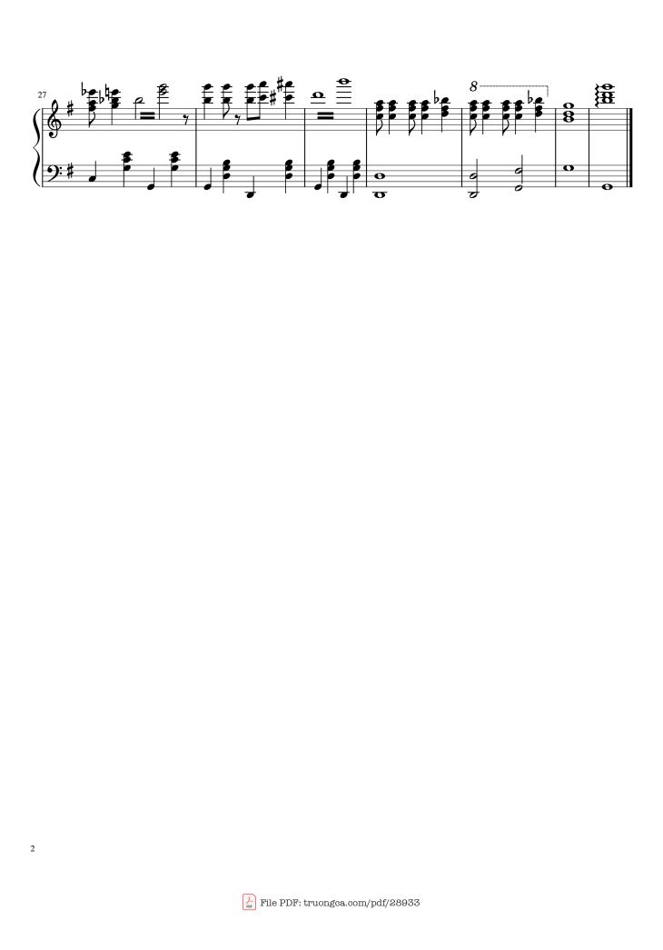Page 2 of the piano sheet music PDF – Oh! Susanna Ragtime Piano by Stephen Foster
