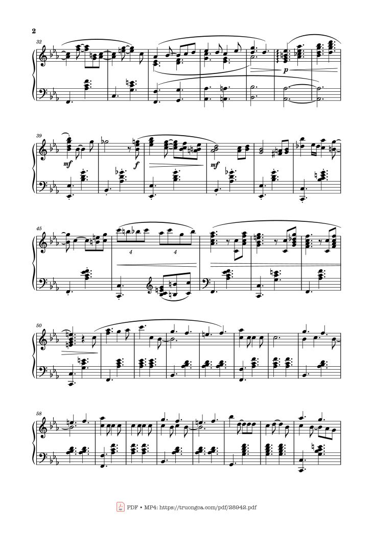 Page 2 of the piano sheet music PDF – Valentine - Laufey sheet Piano by Piano Arrangement by Tuan-Anh Le