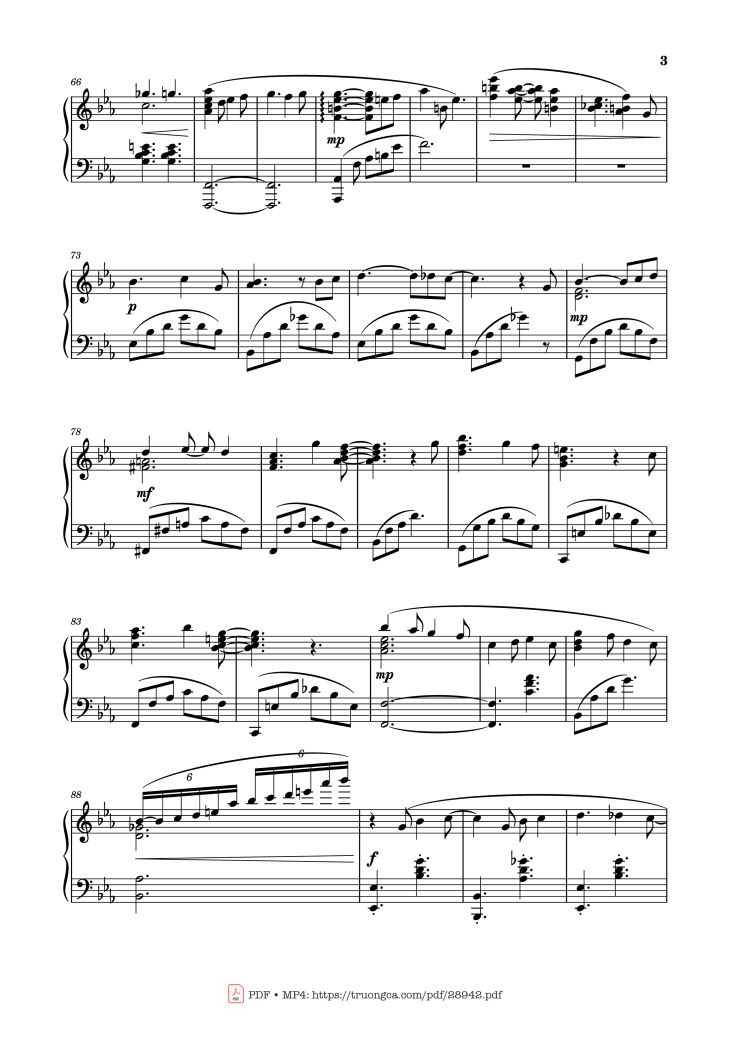 Page 3 of the piano sheet music PDF – Valentine - Laufey sheet Piano by Piano Arrangement by Tuan-Anh Le