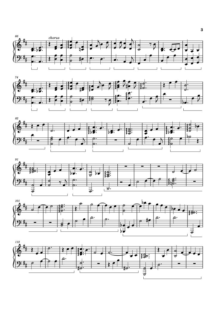 Page 3 of the piano sheet music PDF Piano – Colors on the Street Piano by Izumi Hirotaka