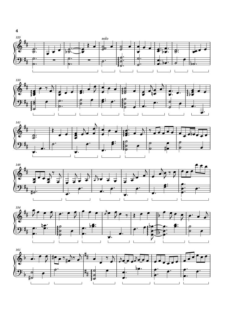 Page 4 of the piano sheet music PDF Piano – Colors on the Street Piano by Izumi Hirotaka
