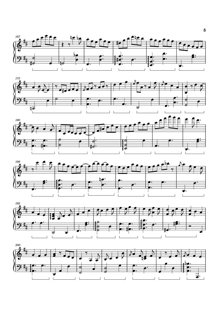 Page 5 of the piano sheet music PDF Piano – Colors on the Street Piano by Izumi Hirotaka