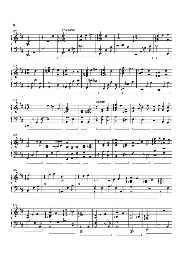 Page 6 of the piano sheet music PDF Piano – Colors on the Street Piano by Izumi Hirotaka