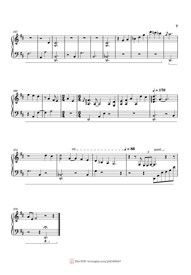 Page 7 of the piano sheet music PDF Piano – Colors on the Street Piano by Izumi Hirotaka