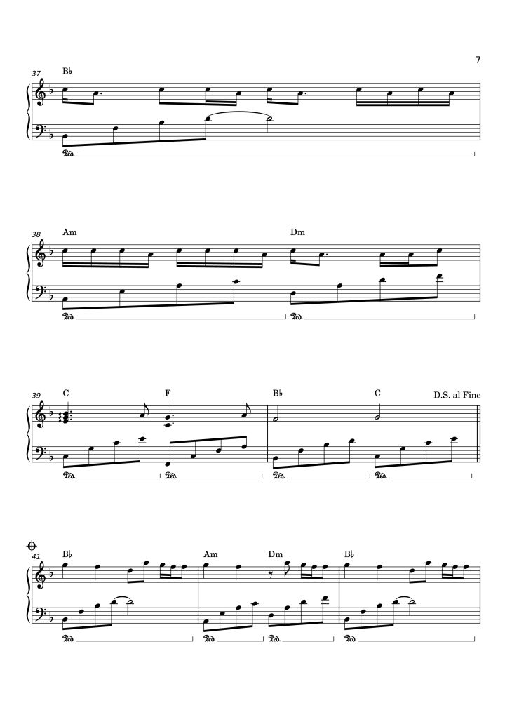Page 7 of the piano sheet music PDF Piano – Có chắc yêu là đây Piano by Sơn Tùng  M-TP
