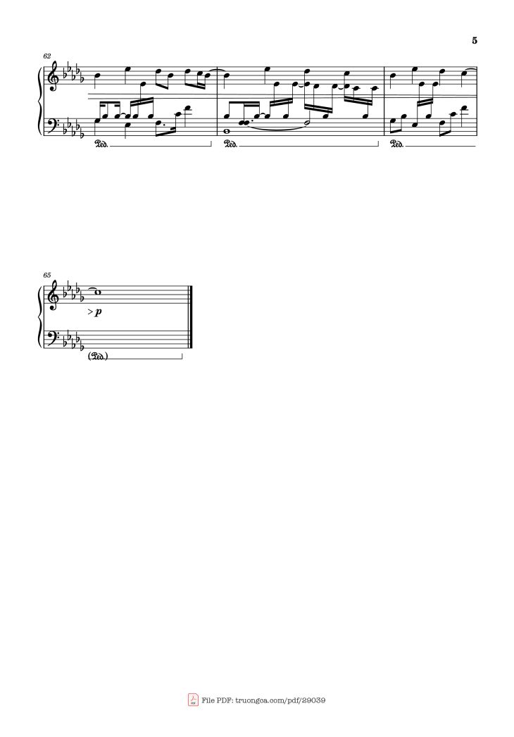 Page 5 of the piano sheet music PDF Piano – Guns for Hire Piano by Composed by: Woodkid