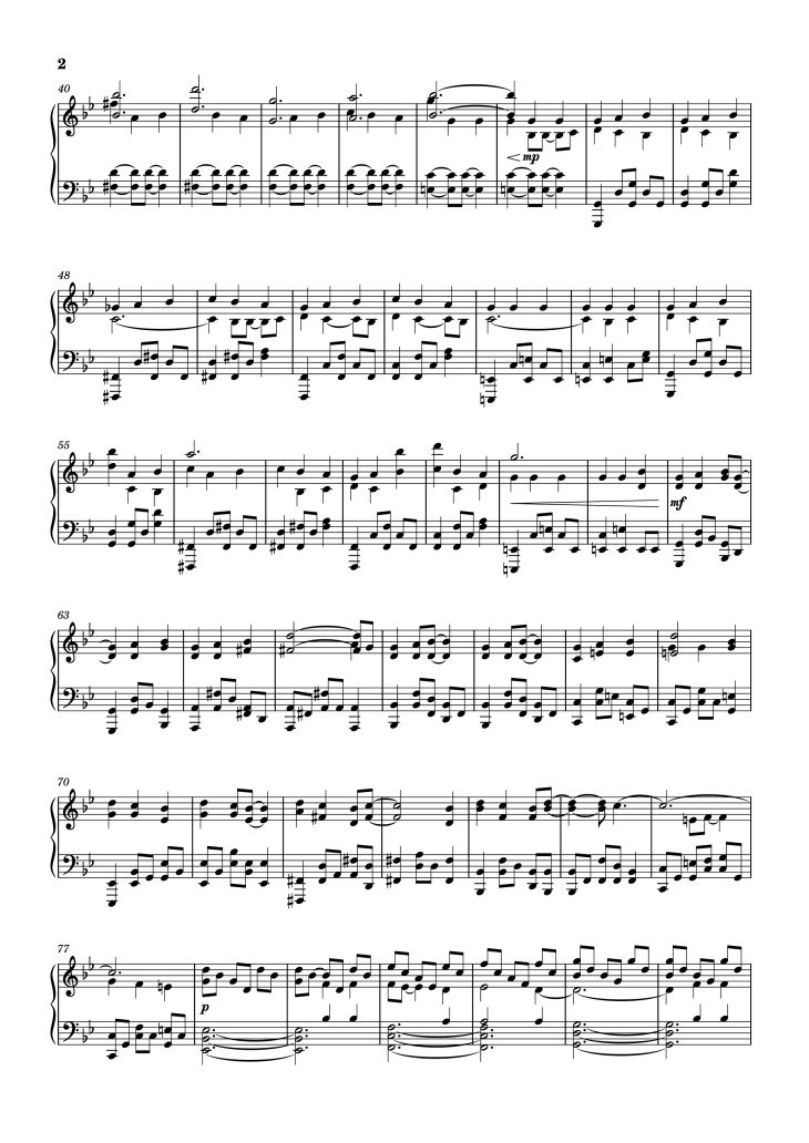 Page 2 of the piano sheet music PDF Piano – Wasteland Piano by Artist: Royal & The Serpent