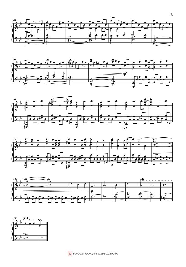 Page 3 of the piano sheet music PDF Piano – Wasteland Piano by Artist: Royal & The Serpent