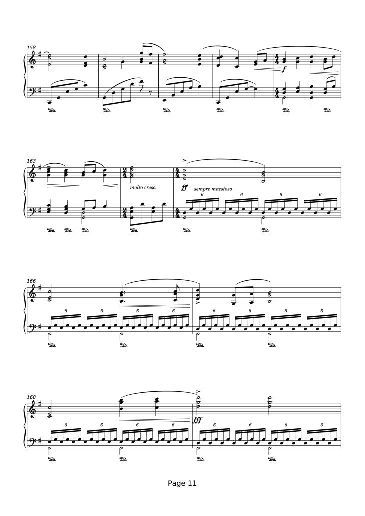 Page 11 of the piano sheet music PDF Piano – That Next Place Piano by Thomas Newman