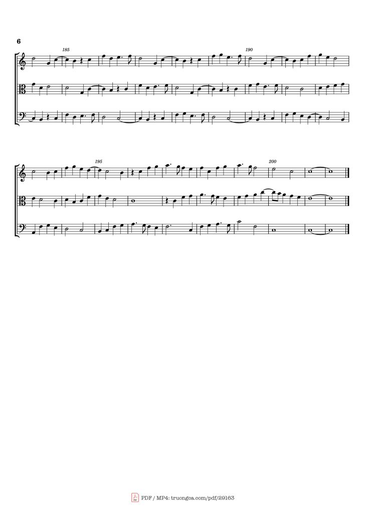 Page 6 of the piano sheet music PDF – Fantasia No. 4 Violin by William Byrd