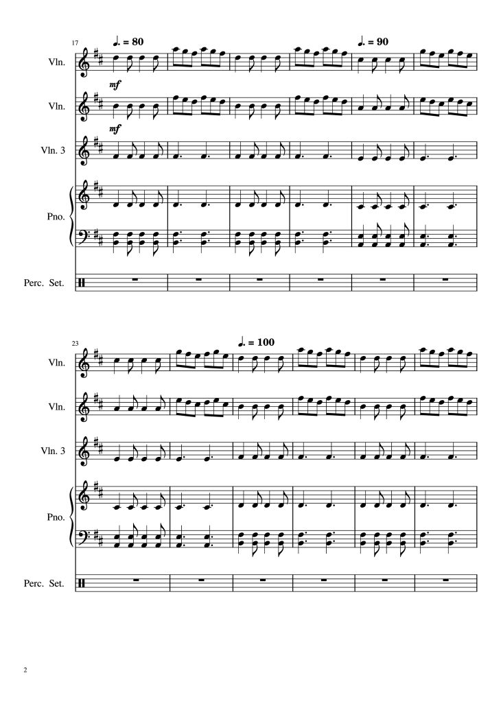 Page 2 of the piano sheet music PDF Piano – FIESTA PAGANA Piano by Mago de Oz