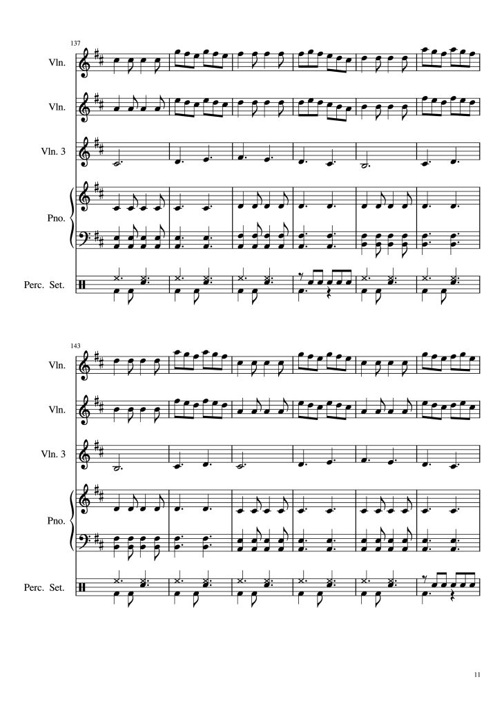 Page 11 of the piano sheet music PDF Piano – FIESTA PAGANA Piano by Mago de Oz