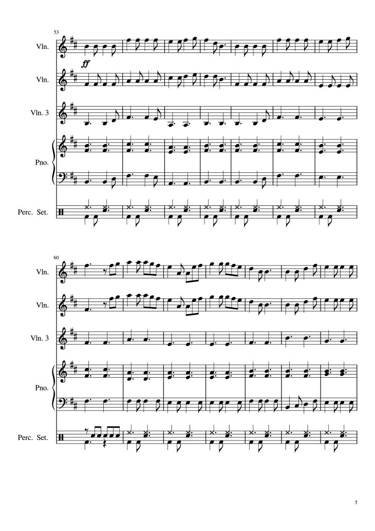 Page 5 of the piano sheet music PDF Piano – FIESTA PAGANA Piano by Mago de Oz