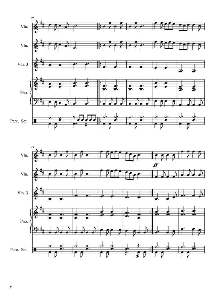 Page 6 of the piano sheet music PDF Piano – FIESTA PAGANA Piano by Mago de Oz