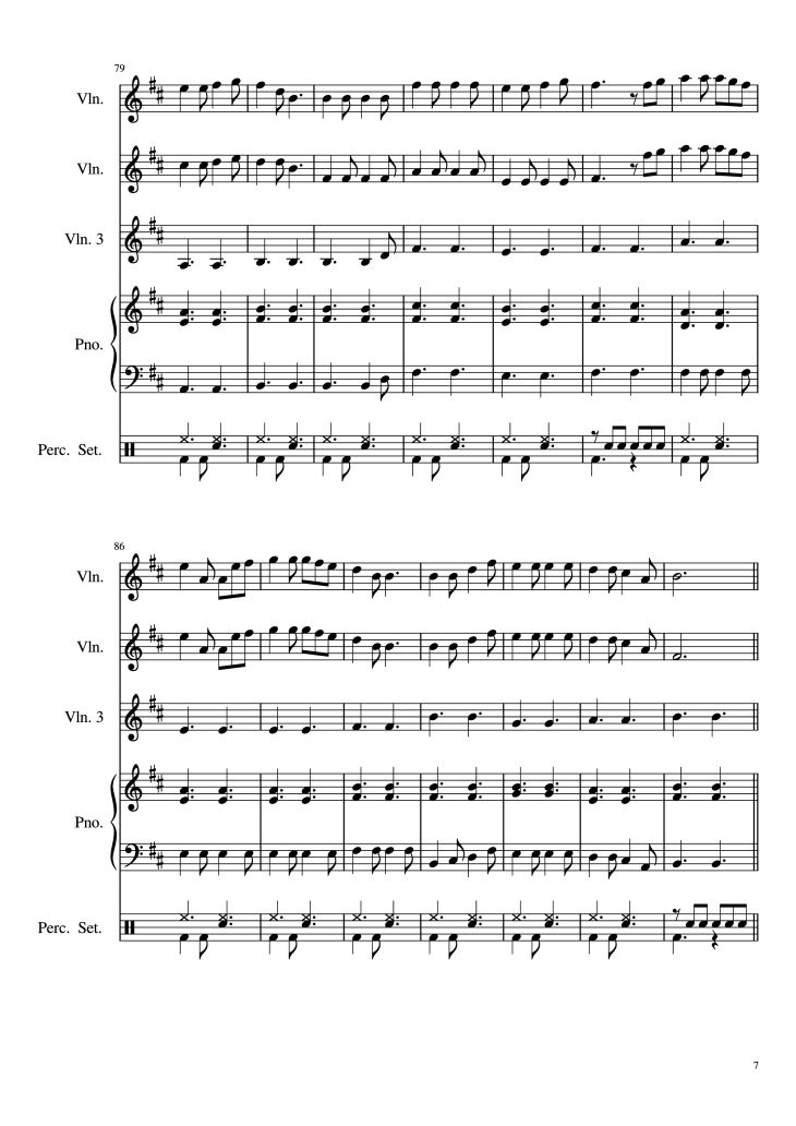 Page 7 of the piano sheet music PDF Piano – FIESTA PAGANA Piano by Mago de Oz