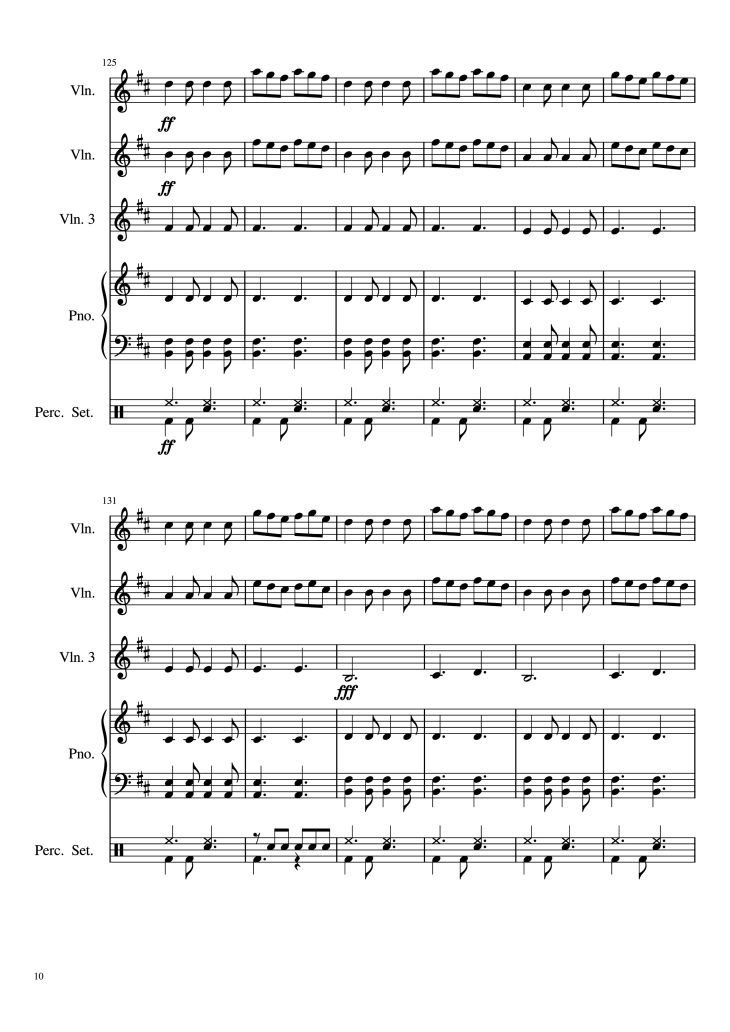 Page 10 of the piano sheet music PDF Piano – FIESTA PAGANA Piano by Mago de Oz