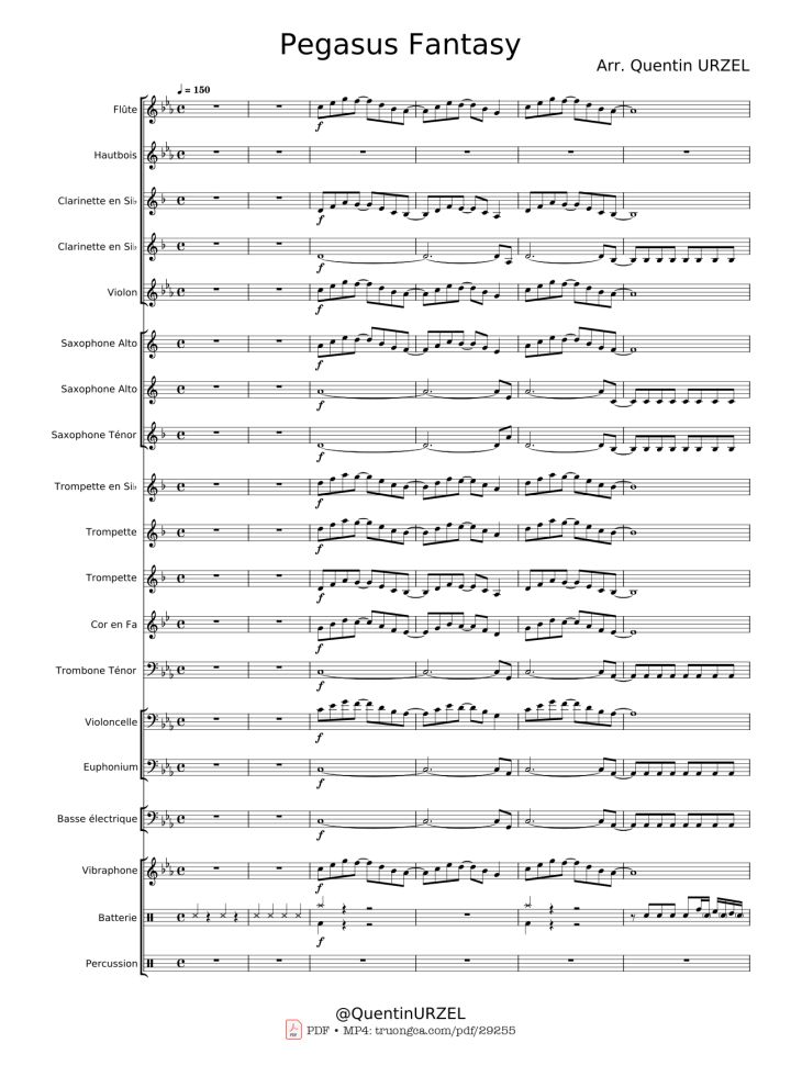 Page 1 of the piano sheet music PDF – Pegasus Fantasy Piano by Voroncova-Ksenija