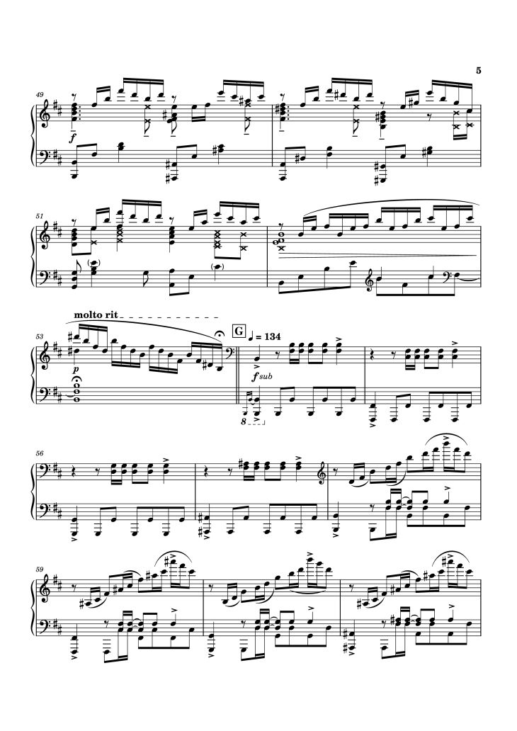 Page 5 of the piano sheet music PDF Piano – To You, 2000... or...20000 Years From Now Piano by Original music by Linked Horizon
