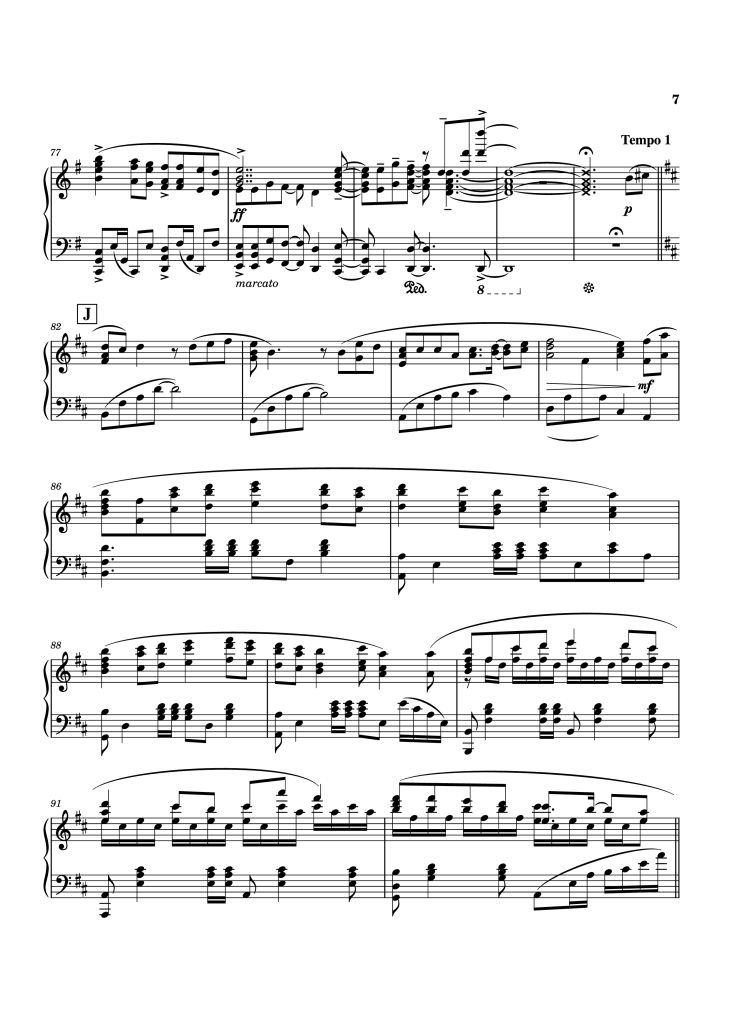 Page 7 of the piano sheet music PDF Piano – To You, 2000... or...20000 Years From Now Piano by Original music by Linked Horizon