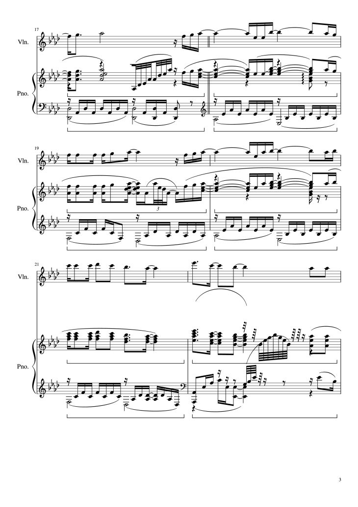 Page 3 of the piano sheet music PDF Piano – Let It Go (Disney