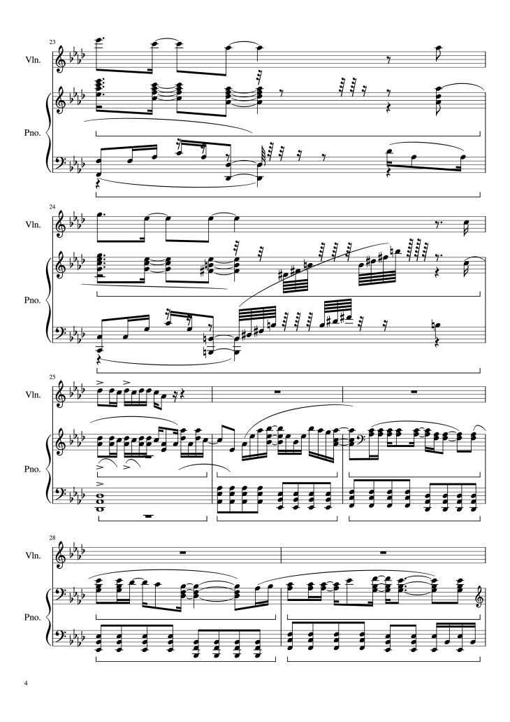Page 4 of the piano sheet music PDF Piano – Let It Go (Disney