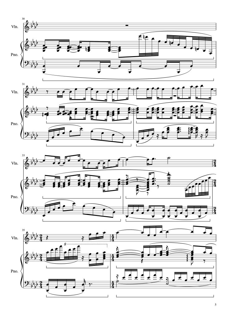 Page 5 of the piano sheet music PDF Piano – Let It Go (Disney
