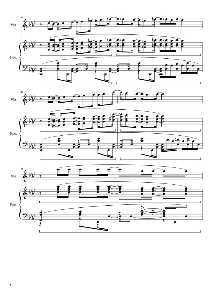 Page 8 of the piano sheet music PDF Piano – Let It Go (Disney