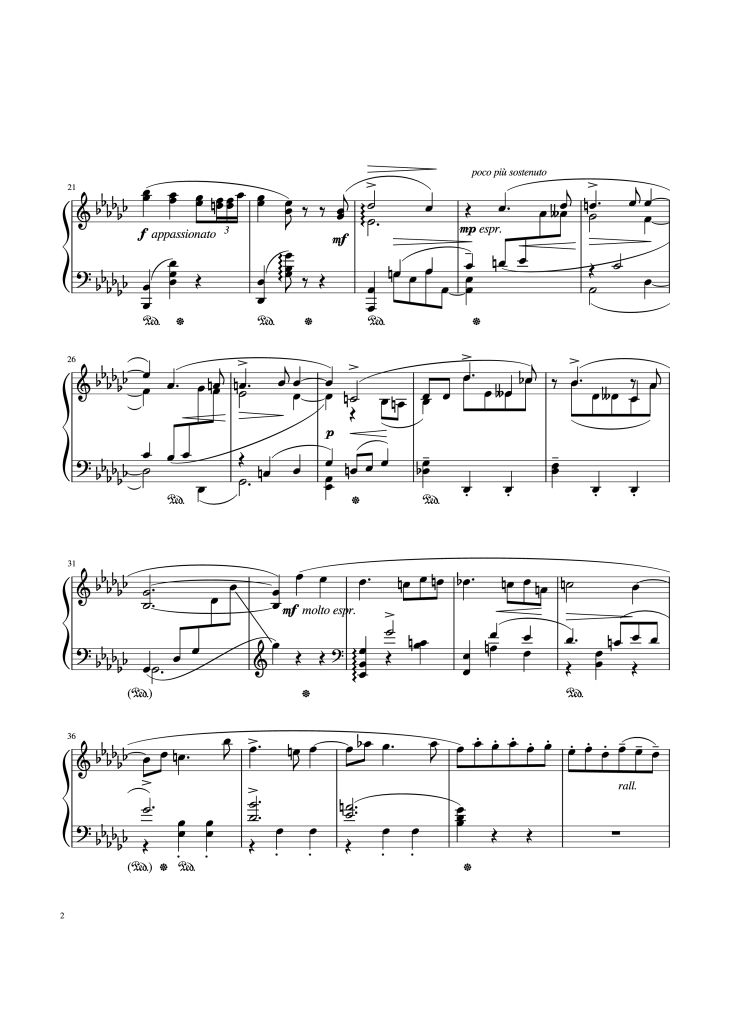 Page 2 of the piano sheet music PDF – Old Vienna Piano by Leopold Godowsky