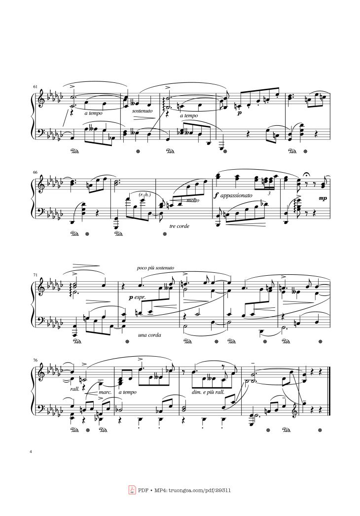 Page 4 of the piano sheet music PDF – Old Vienna Piano by Leopold Godowsky