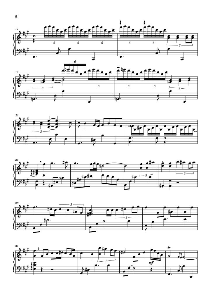 Page 2 of the piano sheet music PDF Piano – Lady Grinning Soul Piano by Words & Music by David Bowie