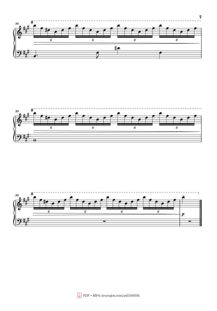Page 7 of the piano sheet music PDF Piano – Lady Grinning Soul Piano by Words & Music by David Bowie
