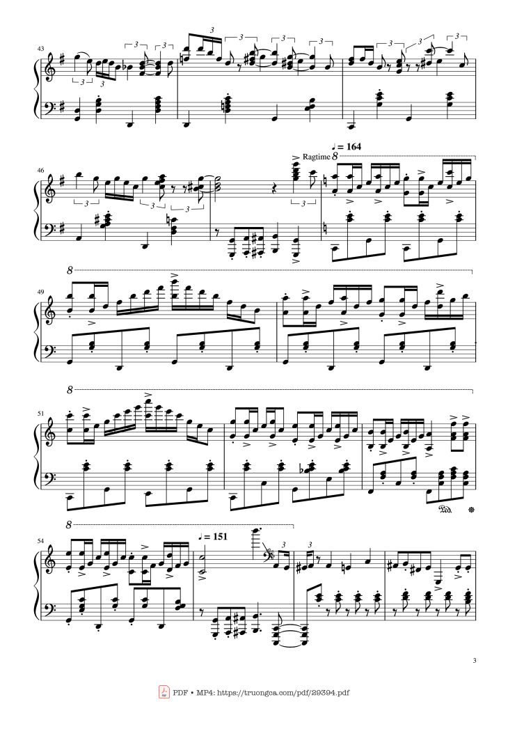 Page 3 of the piano sheet music PDF Piano – Happy Birthday in Jazz Piano by Arr By Jonny May