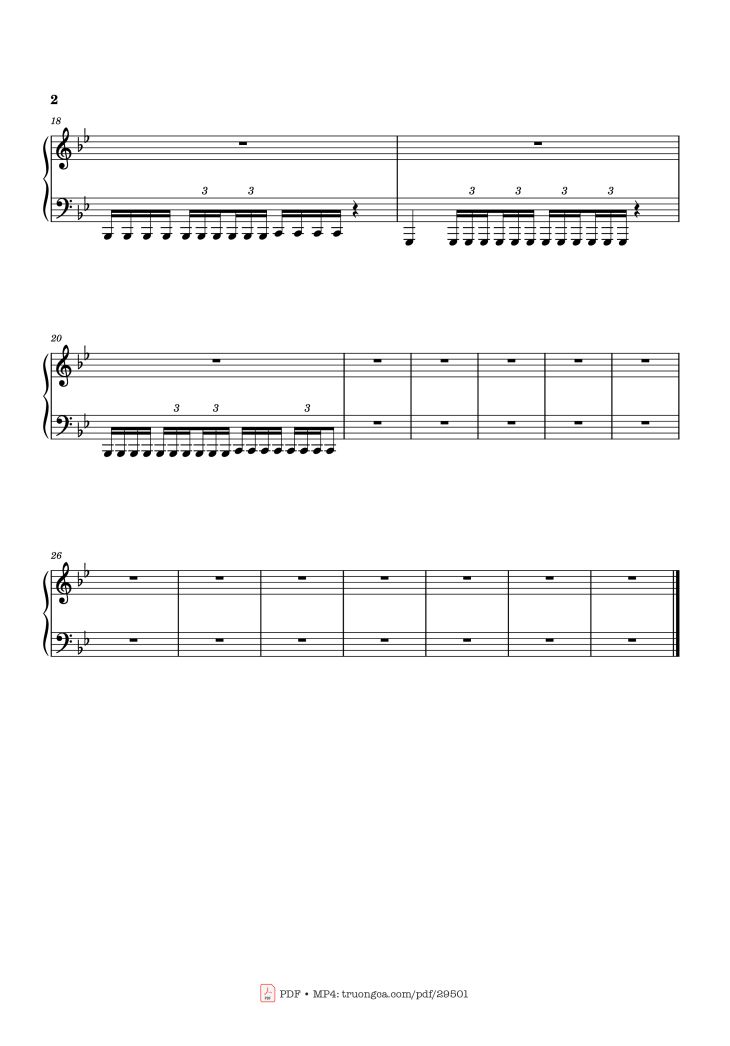 Page 2 of the piano sheet music PDF Piano – Silent Hill (Dubstep) Piano by Jewelz123