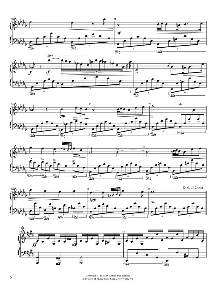 Page 6 of the piano sheet music PDF Piano – Fantaisie-Impromptu Piano by Frédéric Chopin