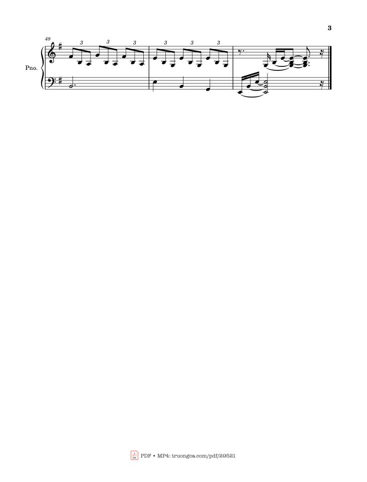 Page 3 of the piano sheet music PDF Piano – Romance d