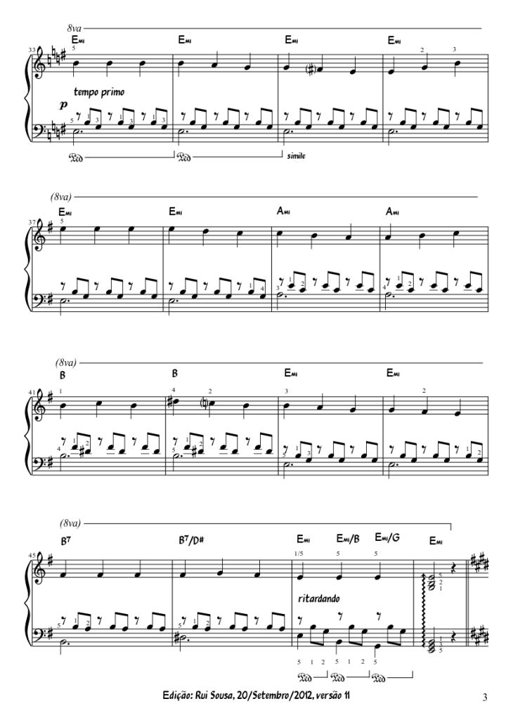 Page 3 of the piano sheet music PDF Piano – Spanish Romance Piano by Spanish Romance