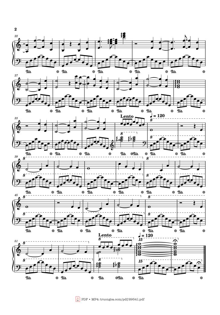 Page 2 of the piano sheet music PDF Piano – The Moon Song Piano by Composed by Karen Orzolek