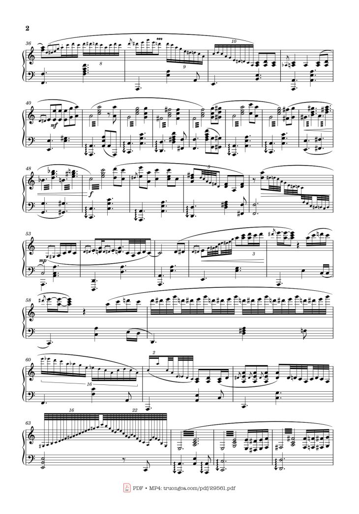 Page 2 of the piano sheet music PDF Piano – House of the Rising Sun Piano by Victor Demange