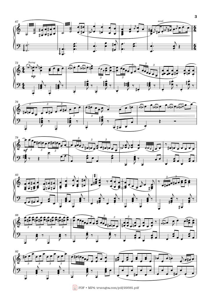 Page 3 of the piano sheet music PDF Piano – House of the Rising Sun Piano by Victor Demange