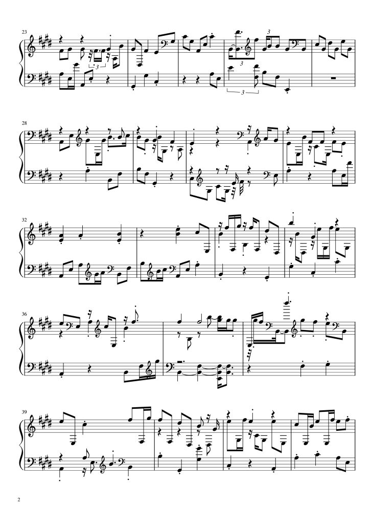 Page 2 of the piano sheet music PDF – Ấn nút nhớ... thả giấc mơ Piano by Ca sĩ, sáng tác: Sơn Tùng M-PT