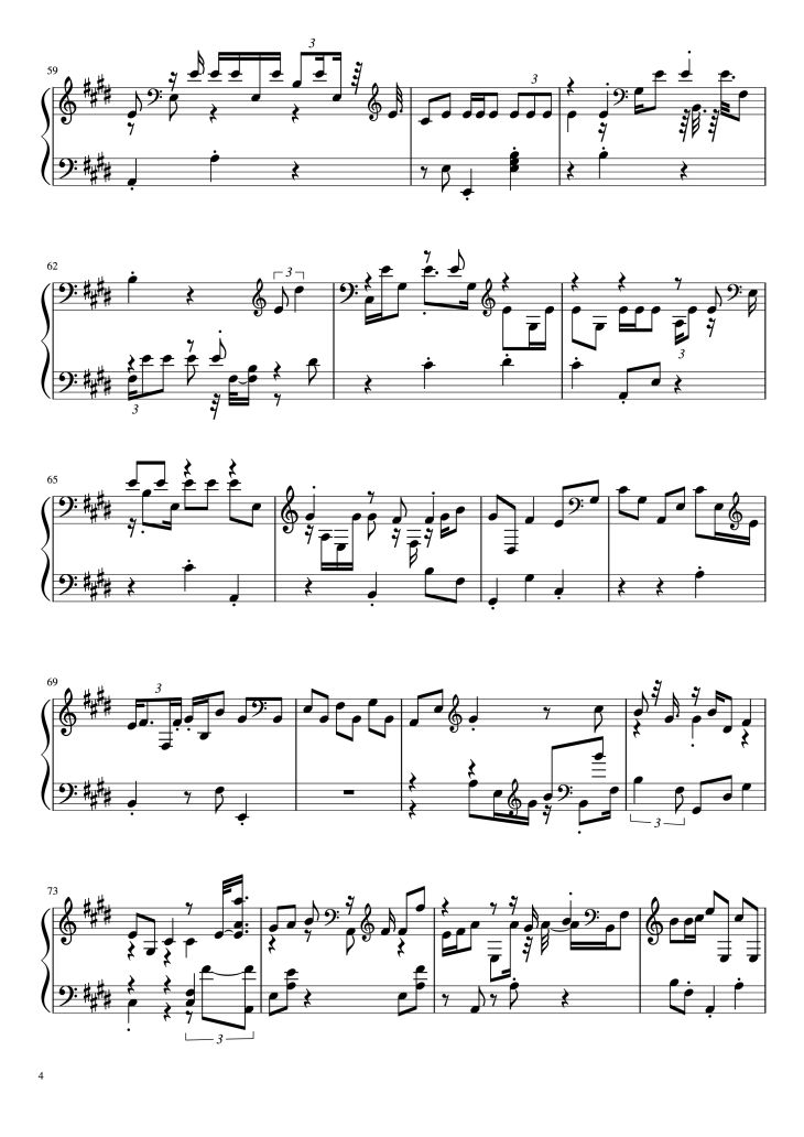 Page 4 of the piano sheet music PDF – Ấn nút nhớ... thả giấc mơ Piano by Ca sĩ, sáng tác: Sơn Tùng M-PT