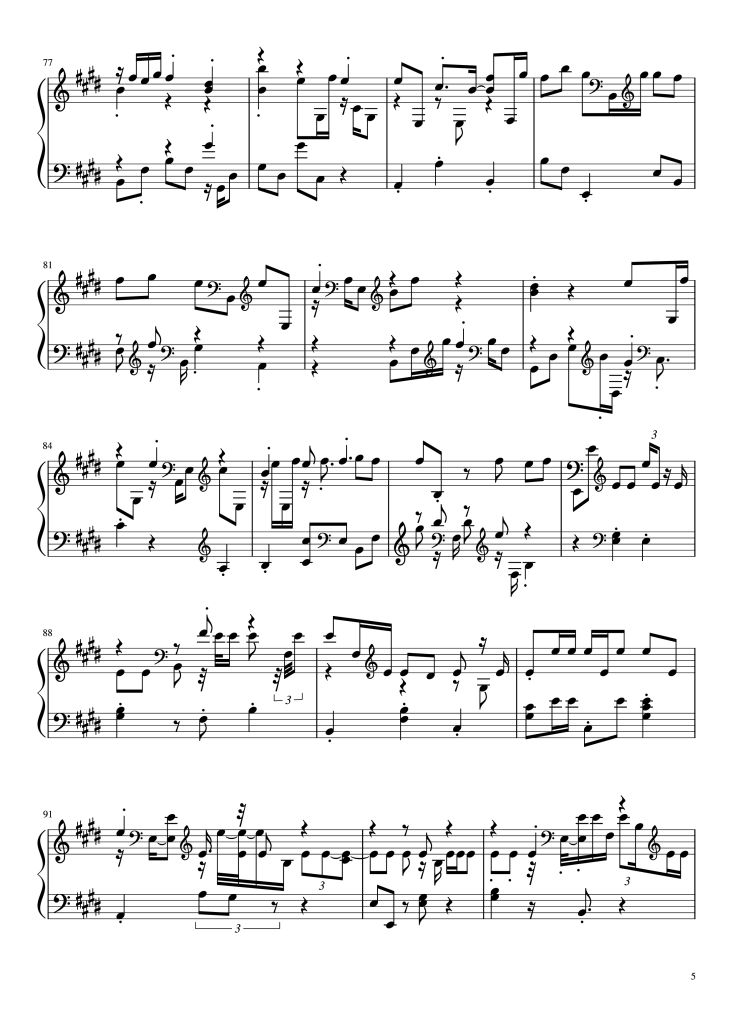 Page 5 of the piano sheet music PDF – Ấn nút nhớ... thả giấc mơ Piano by Ca sĩ, sáng tác: Sơn Tùng M-PT