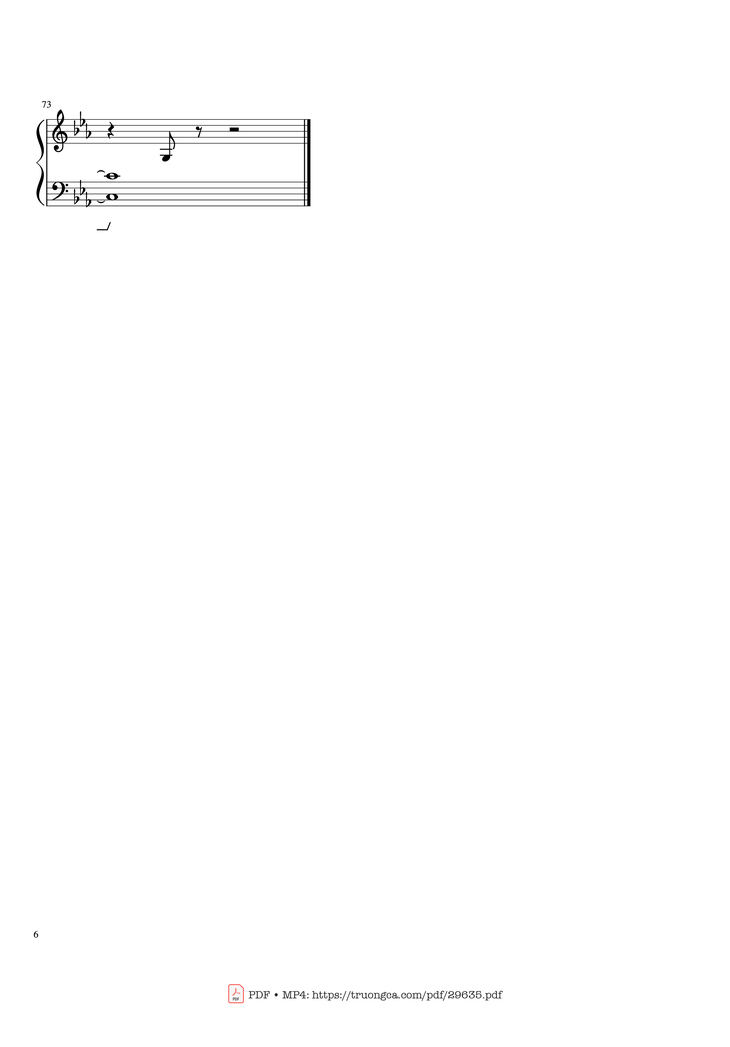 Page 6 of the piano sheet music PDF Piano – Leaving Hope Piano by IzzTen